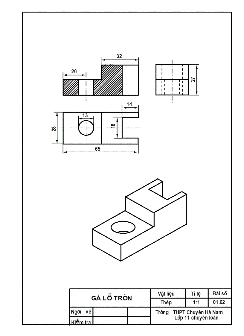 Đề 1 Gá lỗ tròn