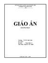 Giáo án công nghệ 11 trọn bộ HKII