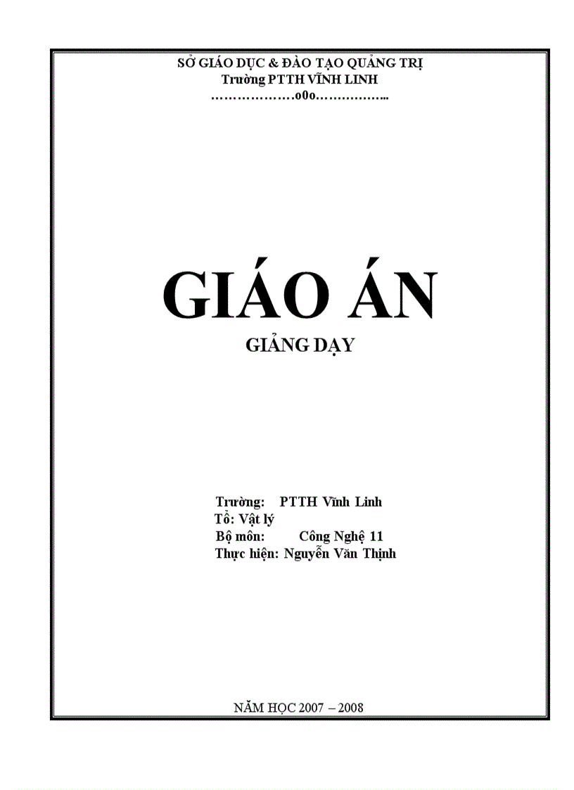 Giáo án công nghệ 11 trọn bộ HKII