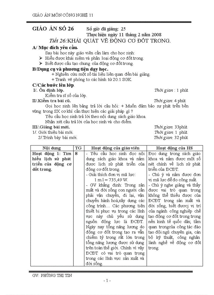 CÔNG NGHỆ 11 Tiết 26