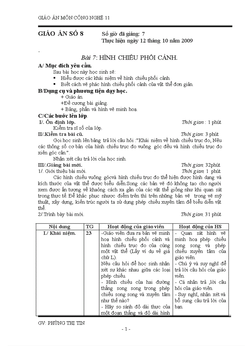 CÔNG NGHỆ 11 Tiết 8