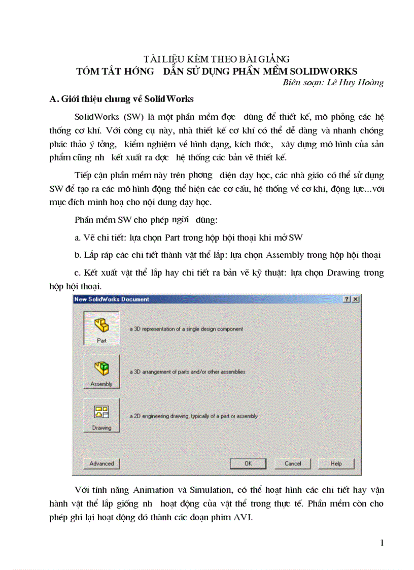 Sử dụng phần mềm solid