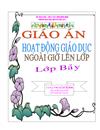 Mẫu bìa giáo án