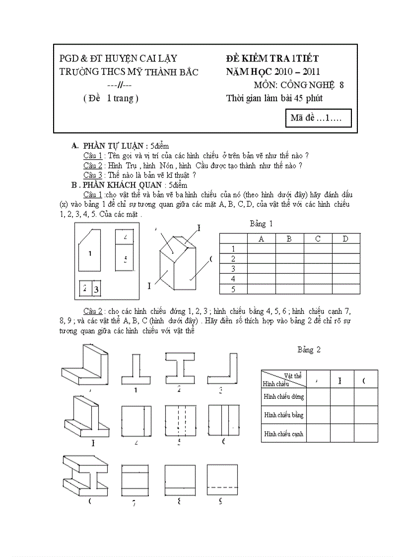 Tiết 17 kiểm tra