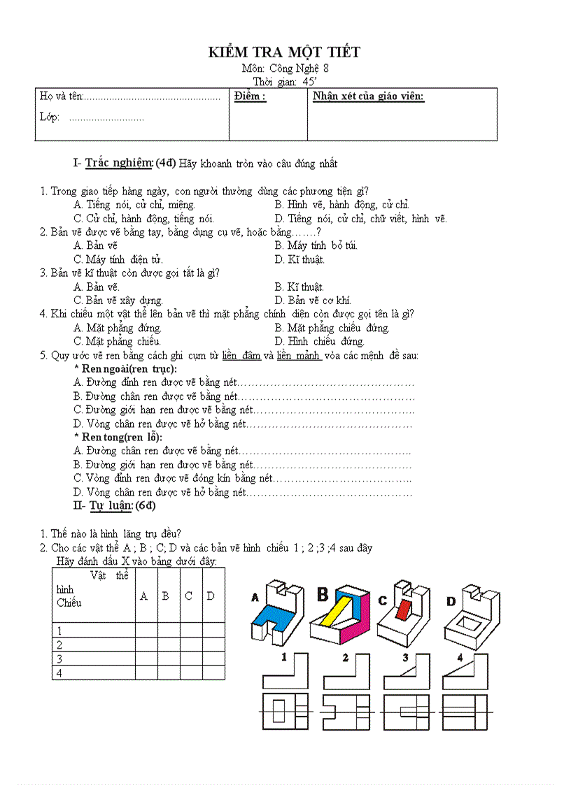 KT 1 tiet HKI