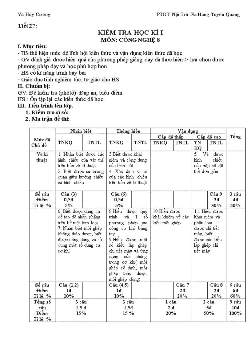 Đề Kiểm Tra MT CN8 HKI 2011 3 7