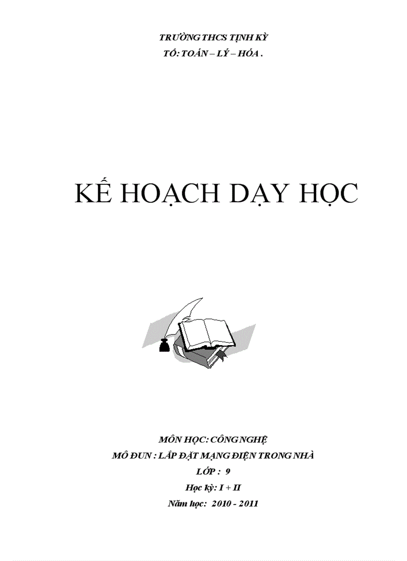 Kế hoạch dạy học mẫu quảng ngãi