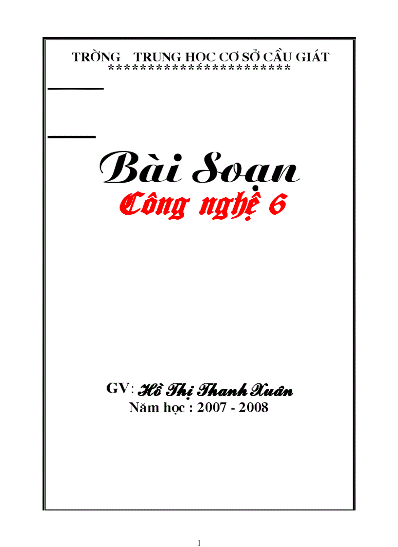 Công nghệ 6