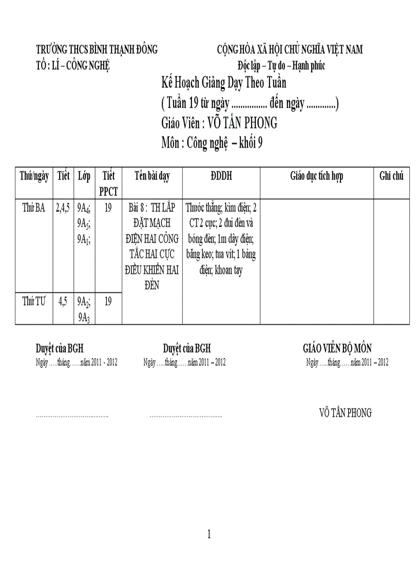 Khgd tuần cn 9 hkii