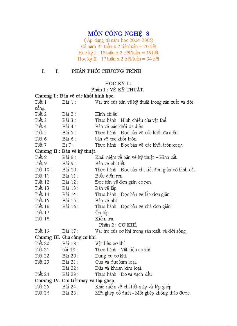 Ppct công nghệ lớp 8