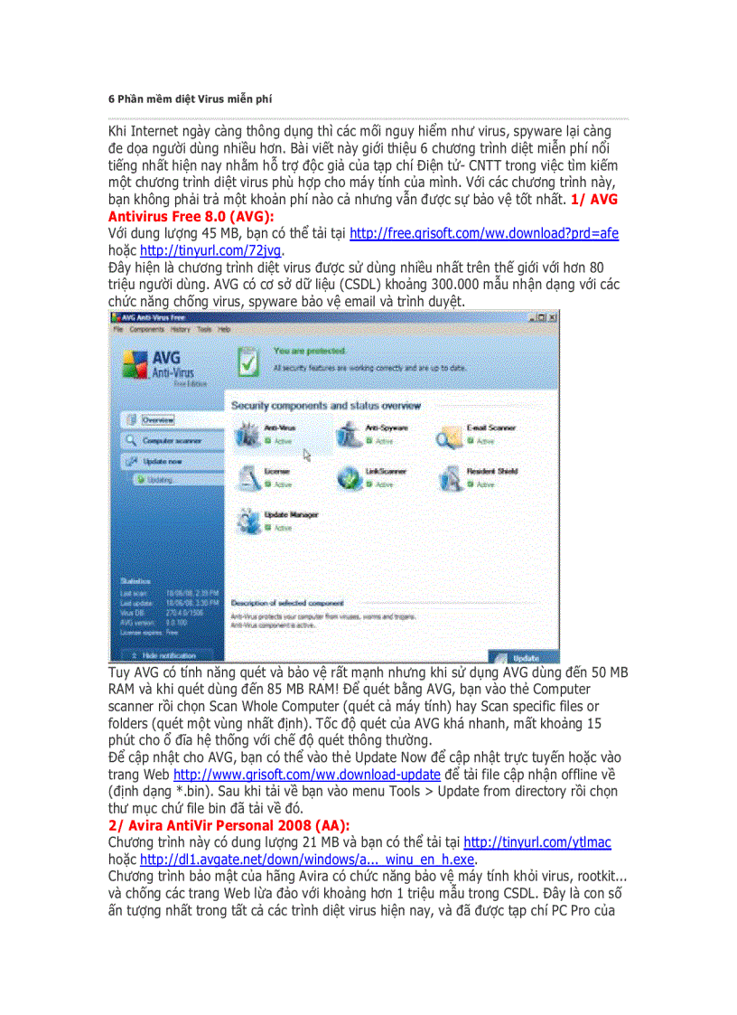 6 Phần mềm diệt Virus miễn phí1 pdf