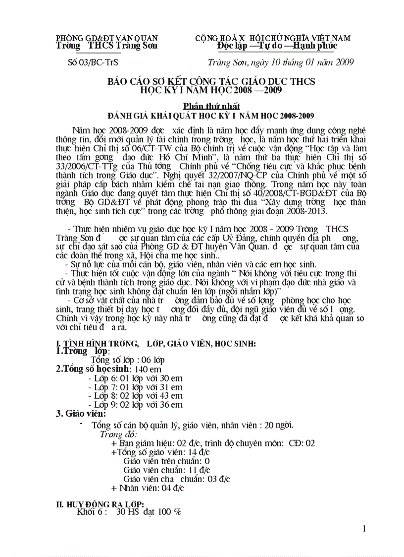 Bao cao so ket Hoc ki I rat day du