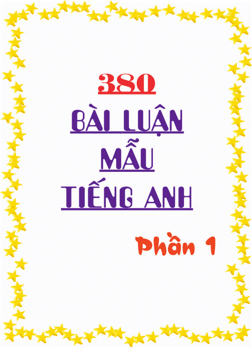 380 bai luan van tieng Anh 9 Phan 1