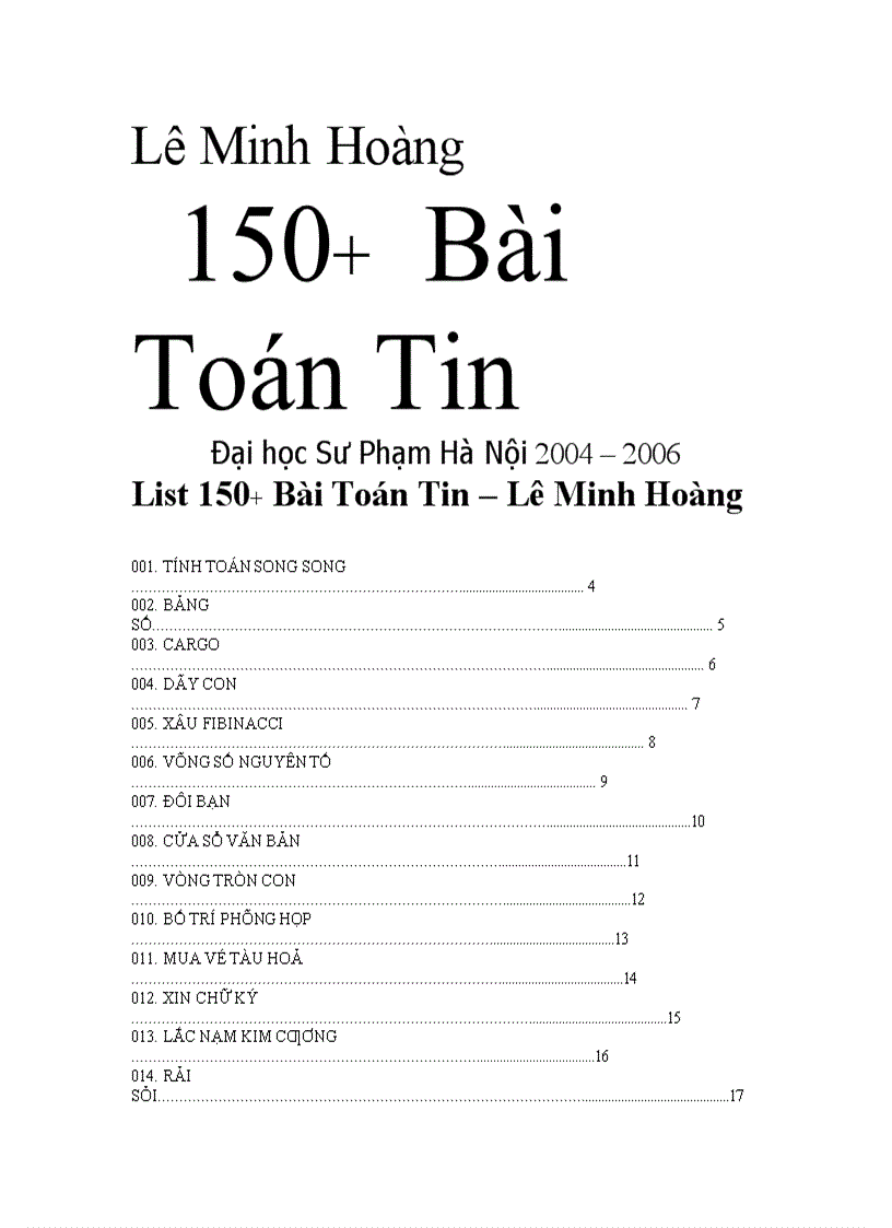 150 bài Toán Tin