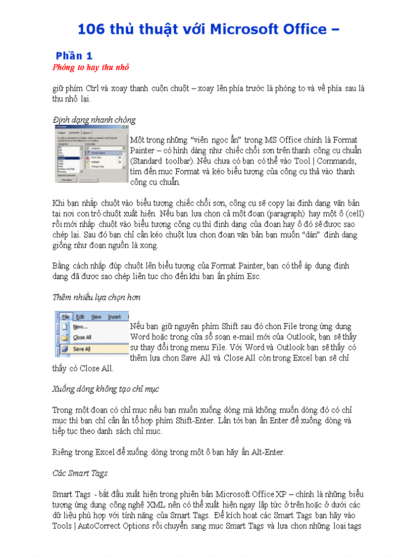 106 Thủ thuật sử dụng Word thì cần phải có