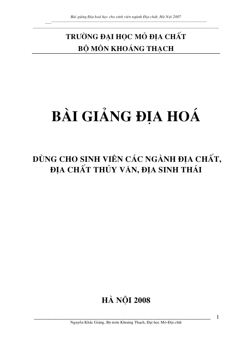 Bai giang dia hoa hoc