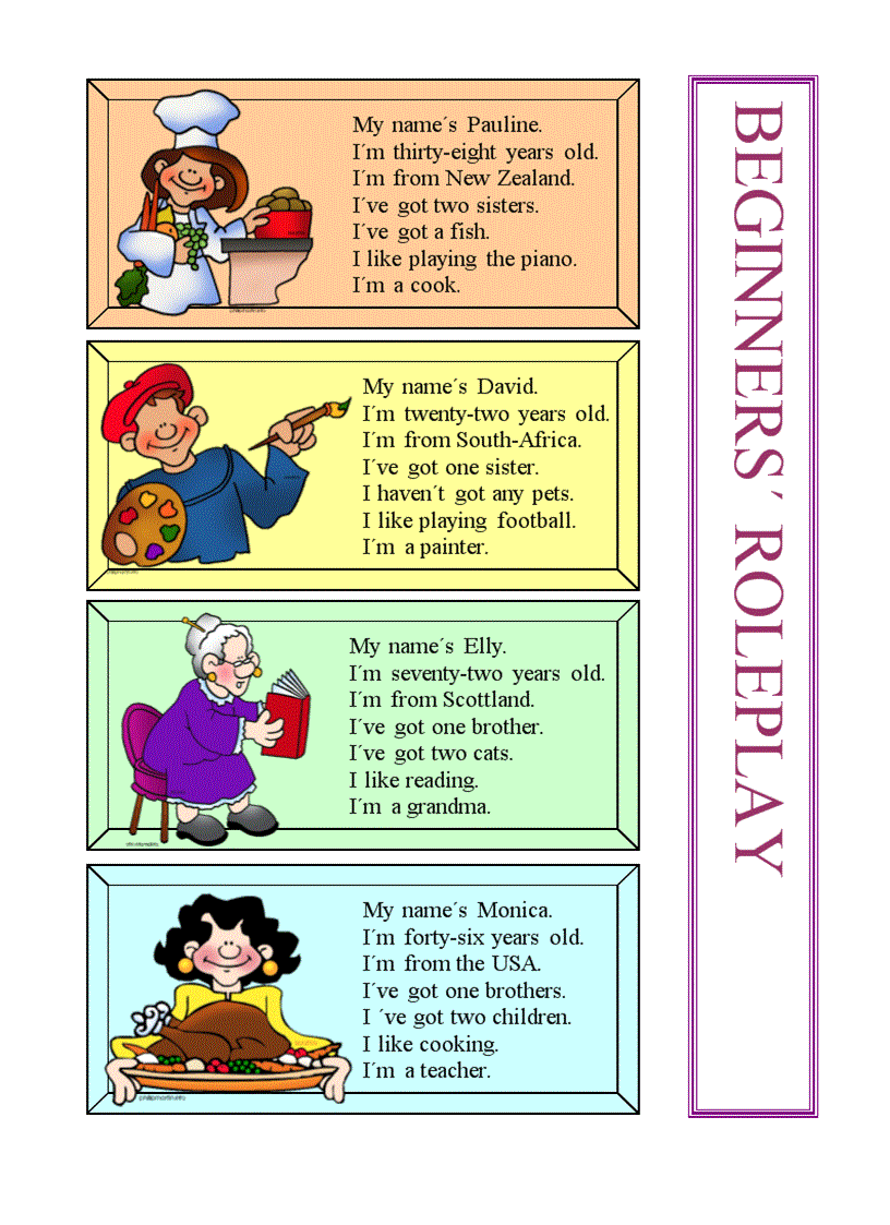 Activities Cards