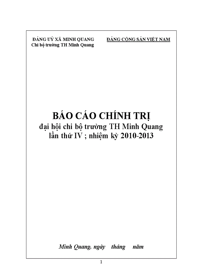 Bao cáo chính trị