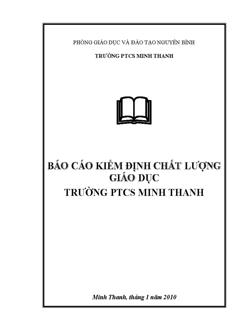 Báo cáo kiểm định chất lượng giáo dục THCS