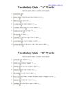 250 Vocabulary Word Quiz A Z