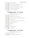 250 Vocabulary Word Quiz A Z