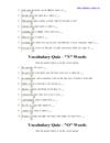 250 Vocabulary Word Quiz A Z