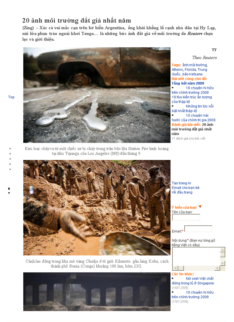 20 ảnh môi trường đắt giá