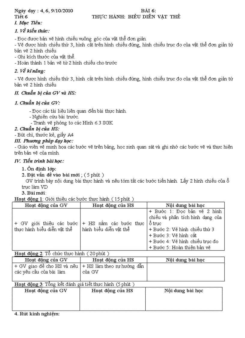 Bài 6 Công nghệ 11