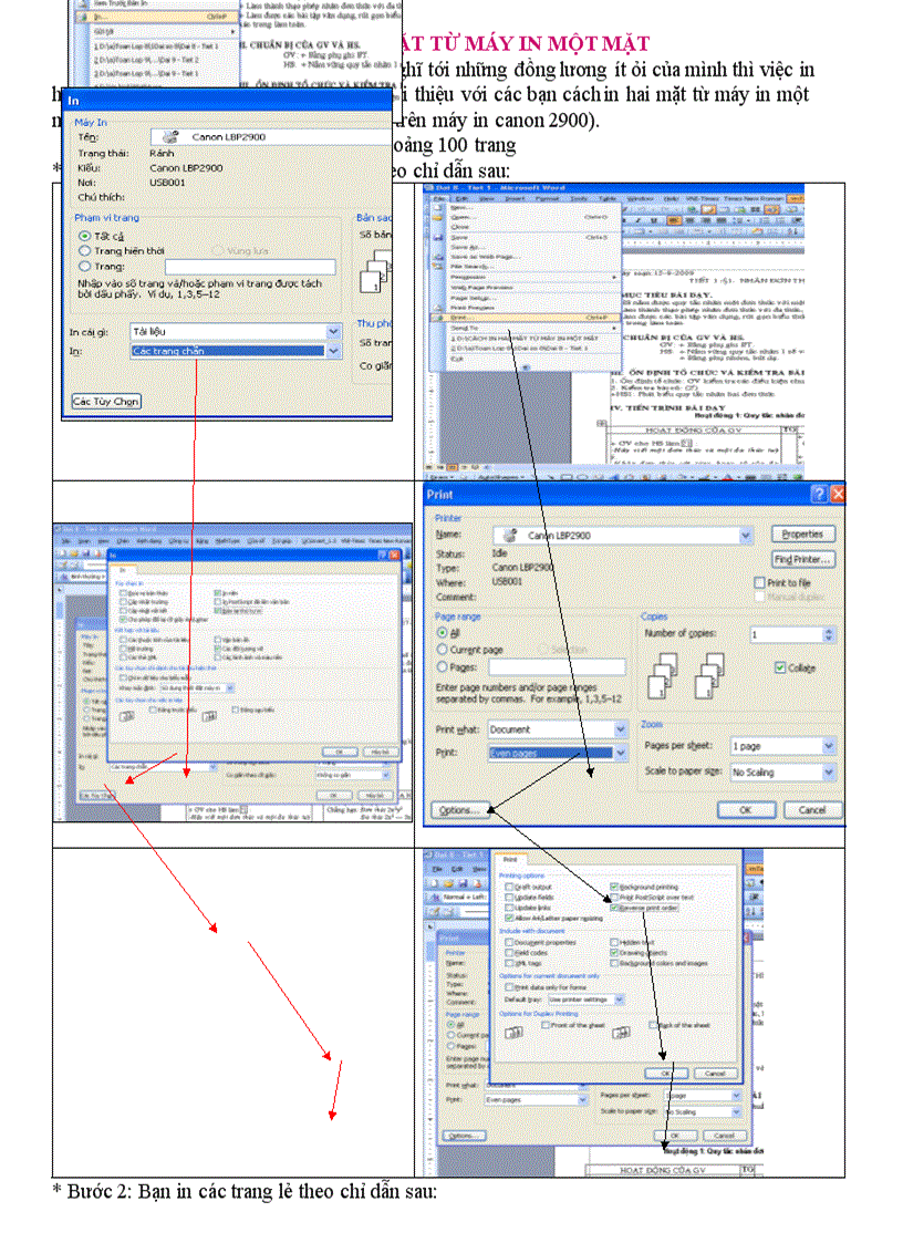 Cách in hai mặt từ máy in canon 2900