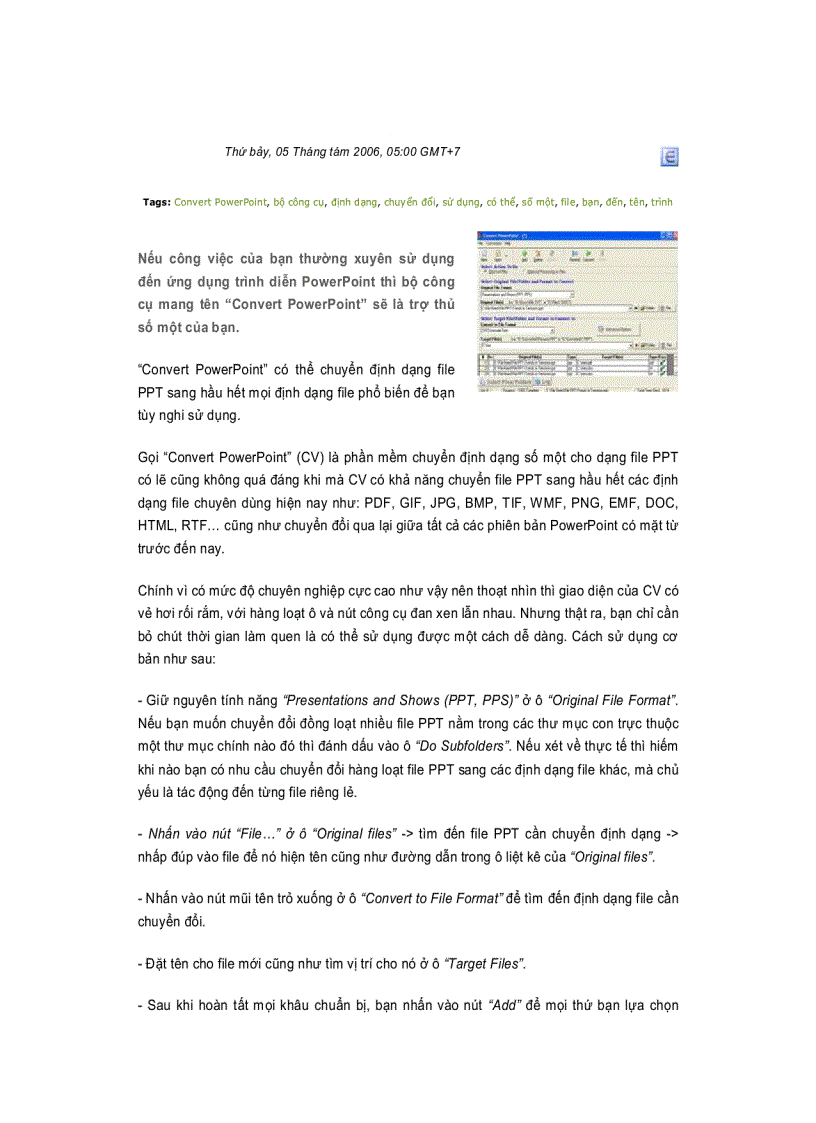 Cach dung Convert PowerPoint