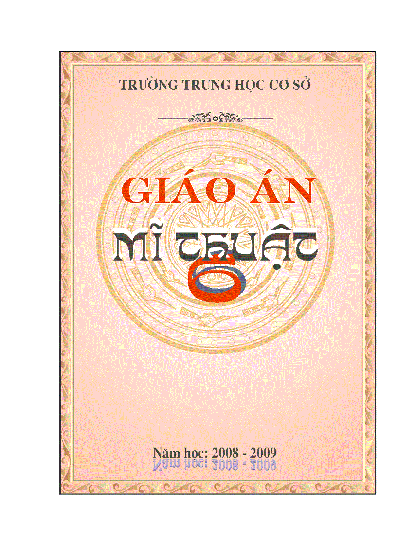 Bìa giáo án mĩ thuật 6 có hình chìm