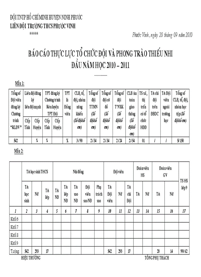 Báo cáo thực lực