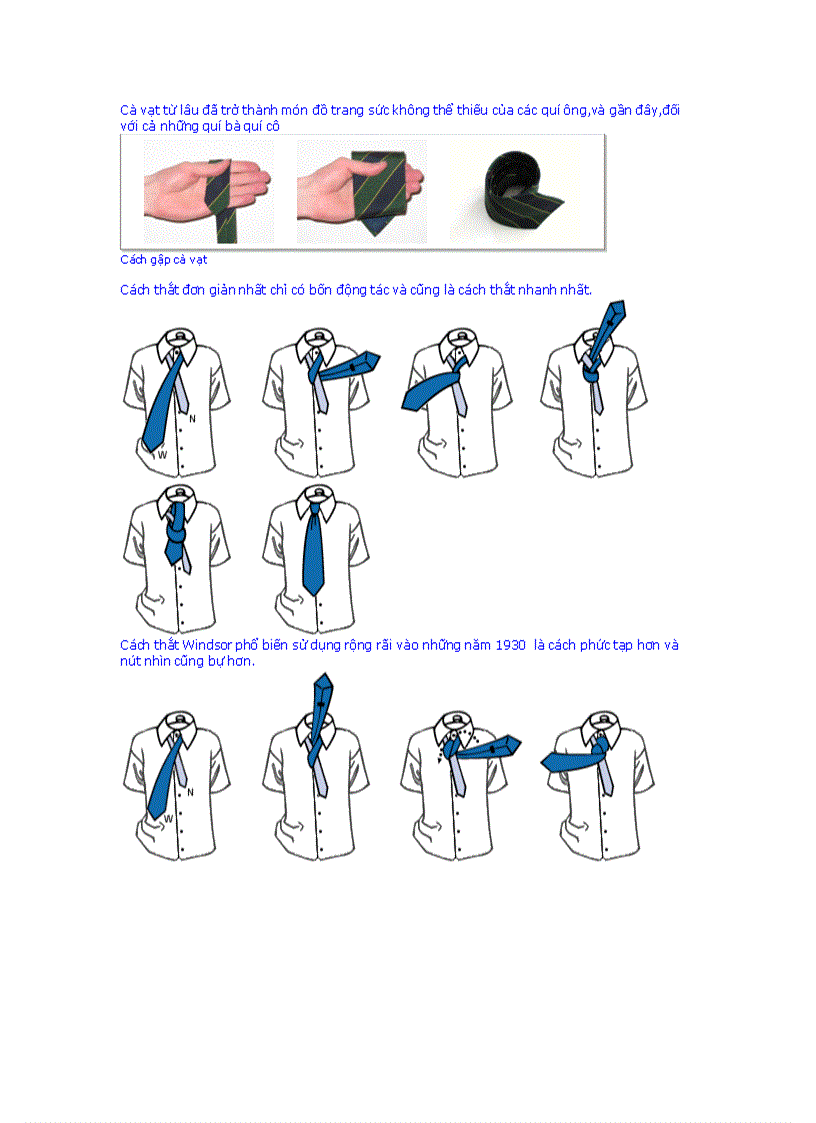 Cách thắt cavat