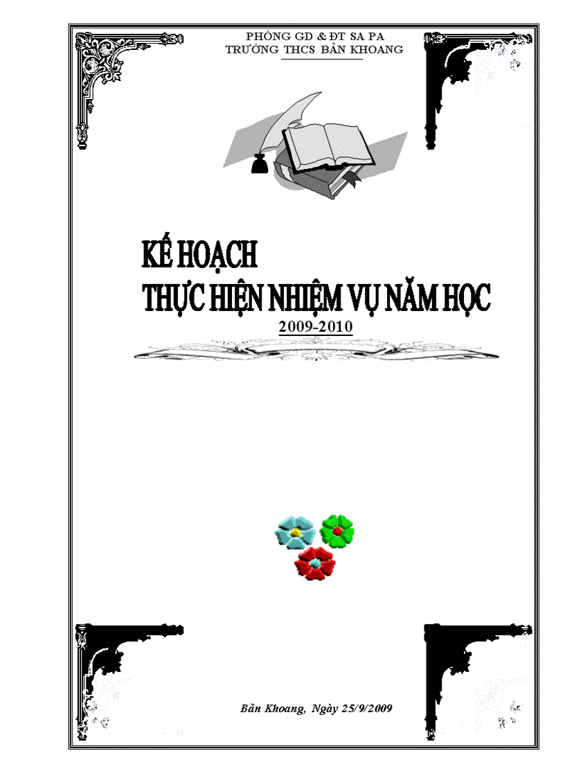 Bìa KH năm học 1