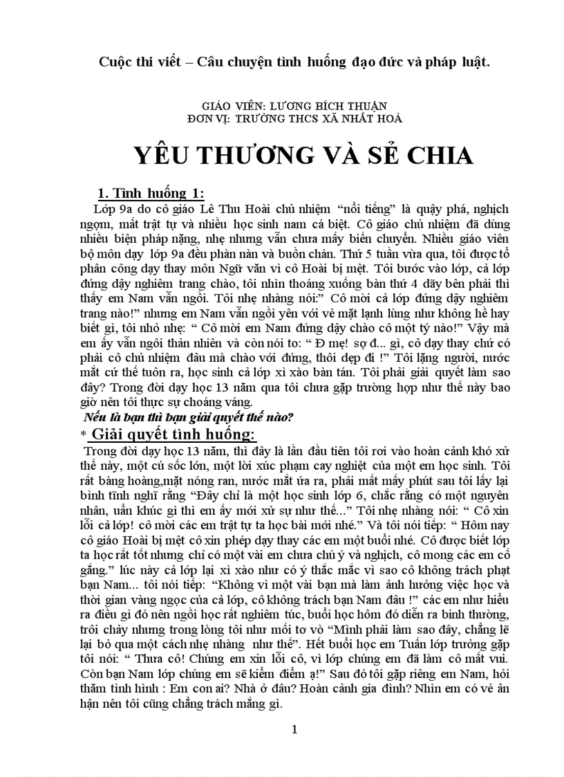 Cau chuyen tình huong dao duc va phap luat