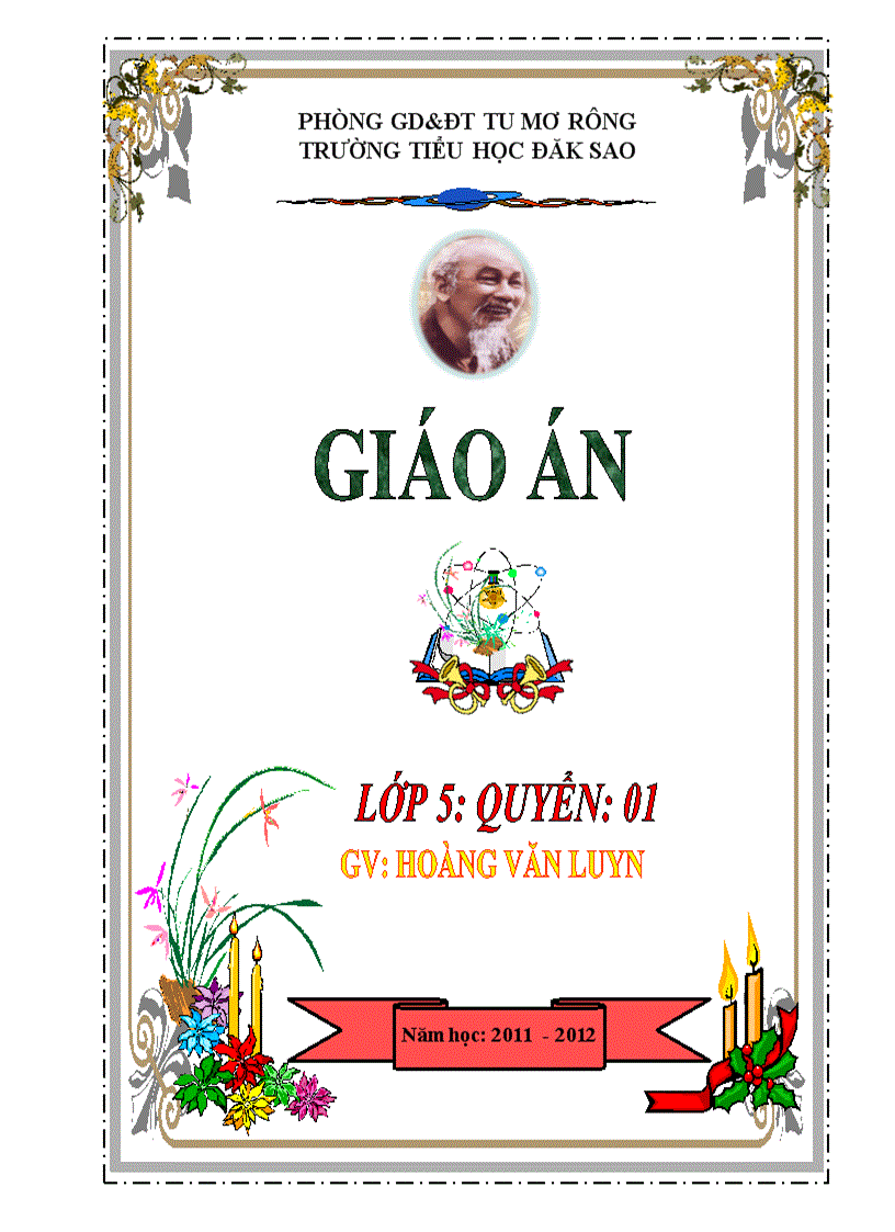 Bìa giáo án đẹp 2012