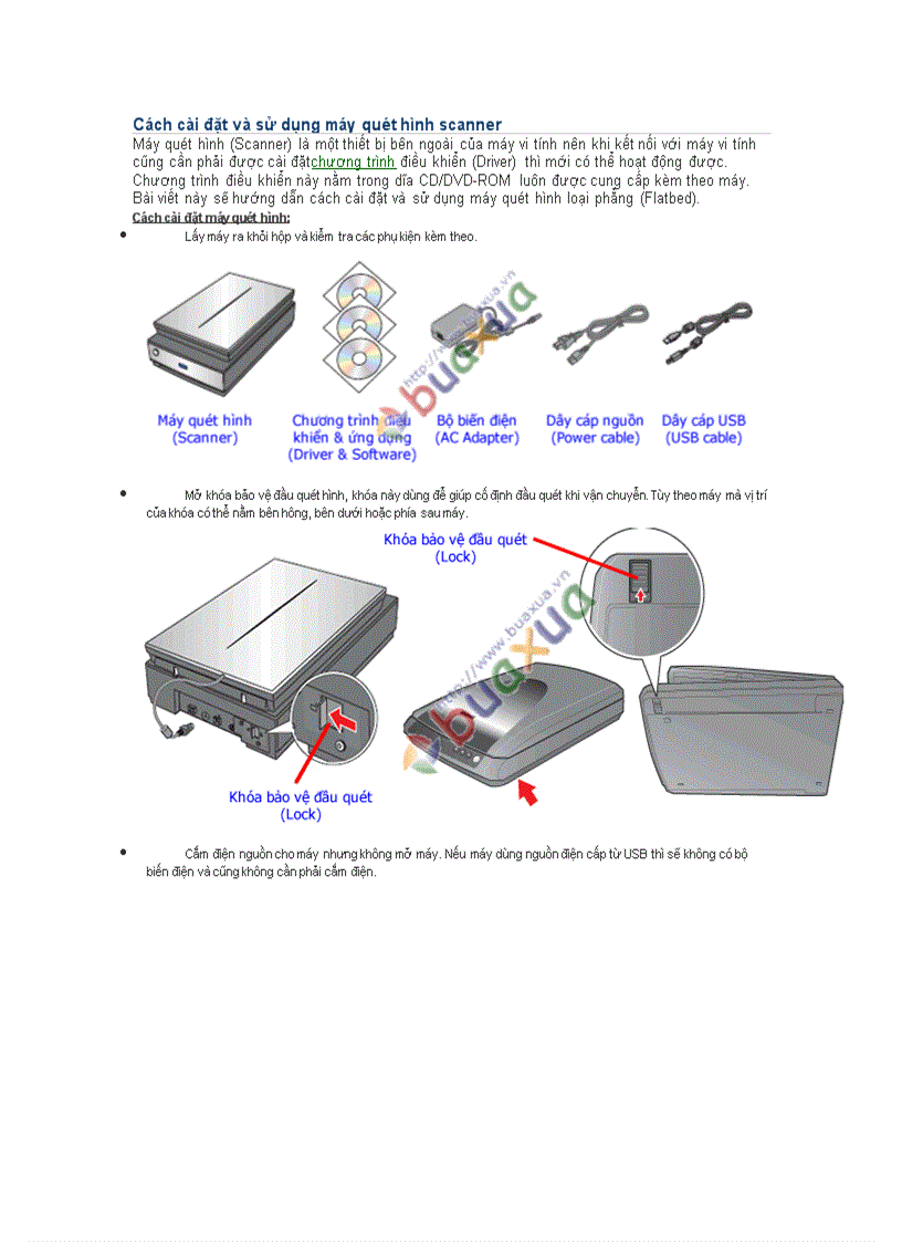 Cách cài đặt và sử dụng máy quét hình scanner