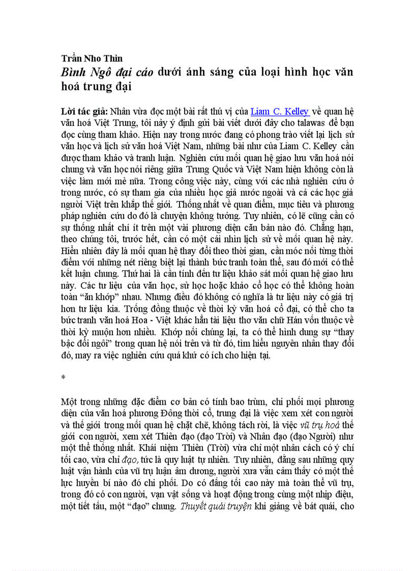 Bình Ngô đại cáo tác giả Trần Nho Thìn