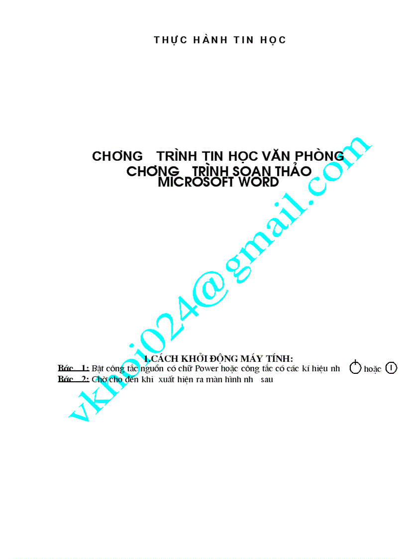 Chương trình soạn thảo văn bản tin học văn phòng