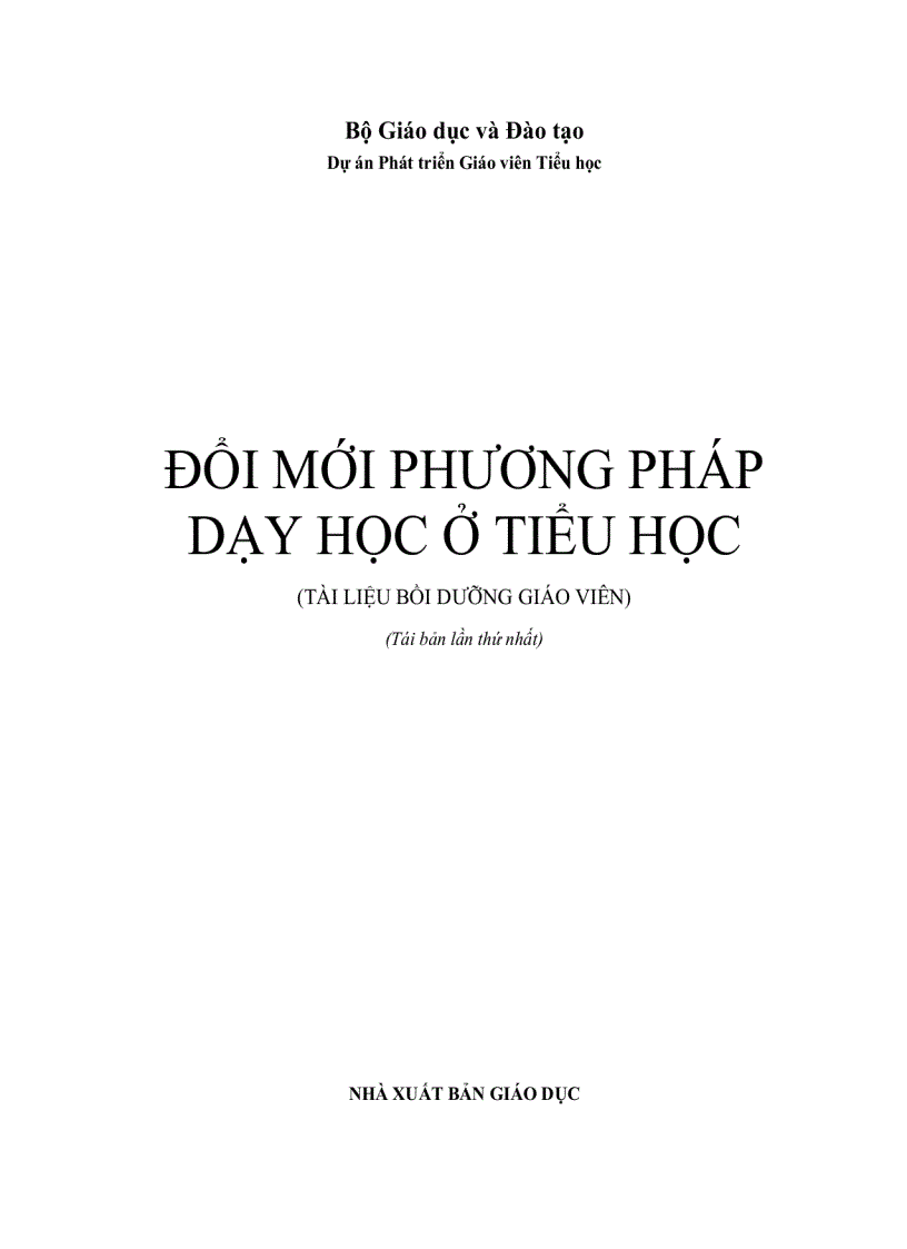 Da1 Đổi mới Phương pháp dạy học phần 1