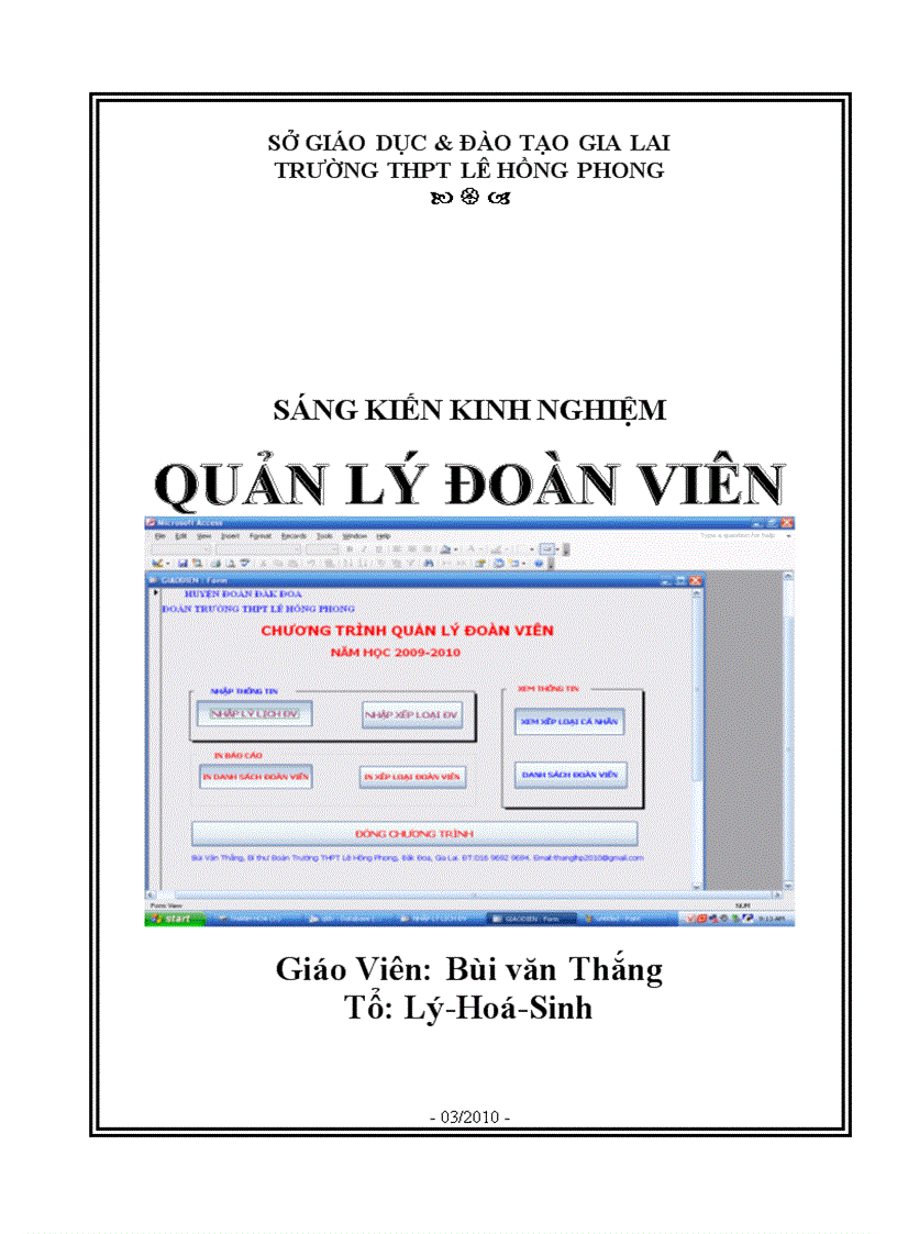 Chuong trinh quan ly doan vien