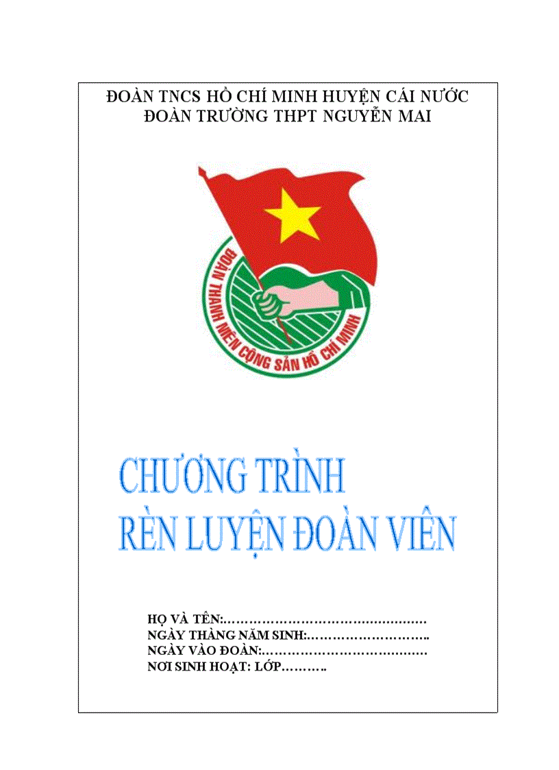 Chương trình rèn luyện đoàn viên năm 2012