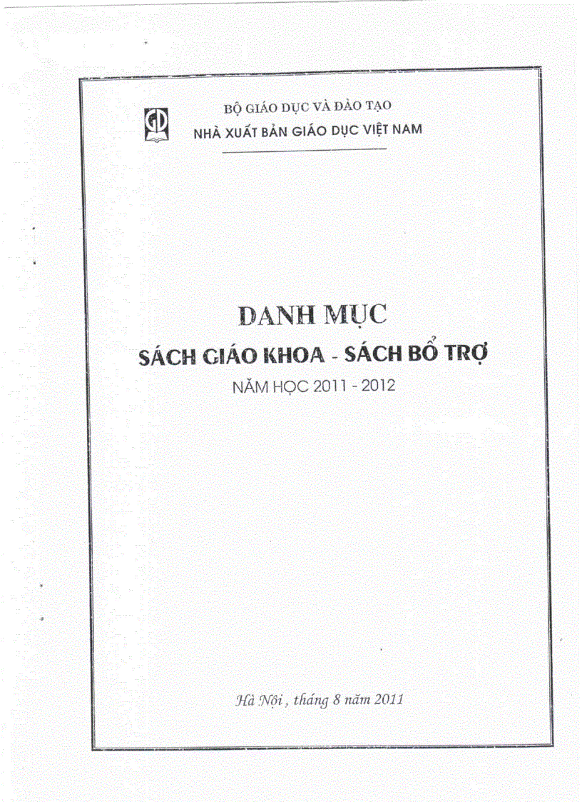 Danh mục SGK