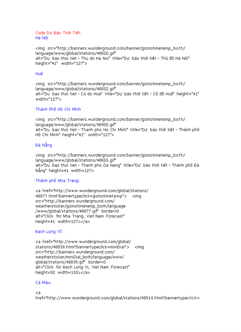 Code dự báo thời tiết