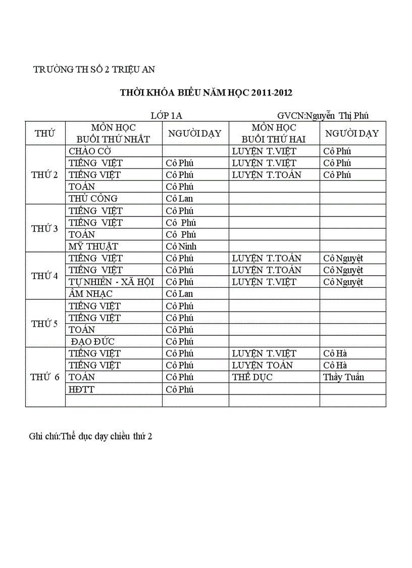 Chuên để năm học 2011 2012