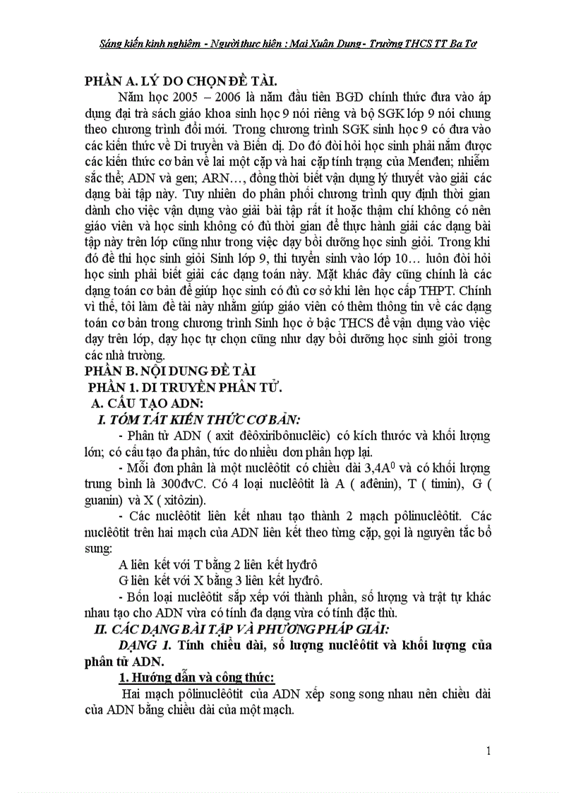 Chuyen đe DBHSG Dạy them mon Sinh