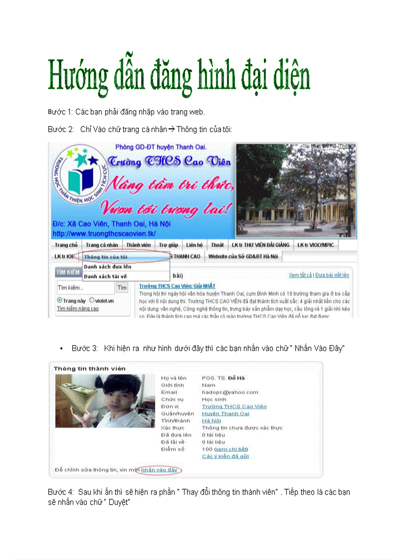 Đăng ảnh đại diện
