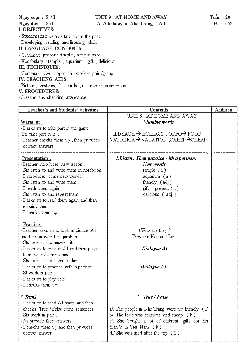 English 7 Unit 9 HKII 2010 hot