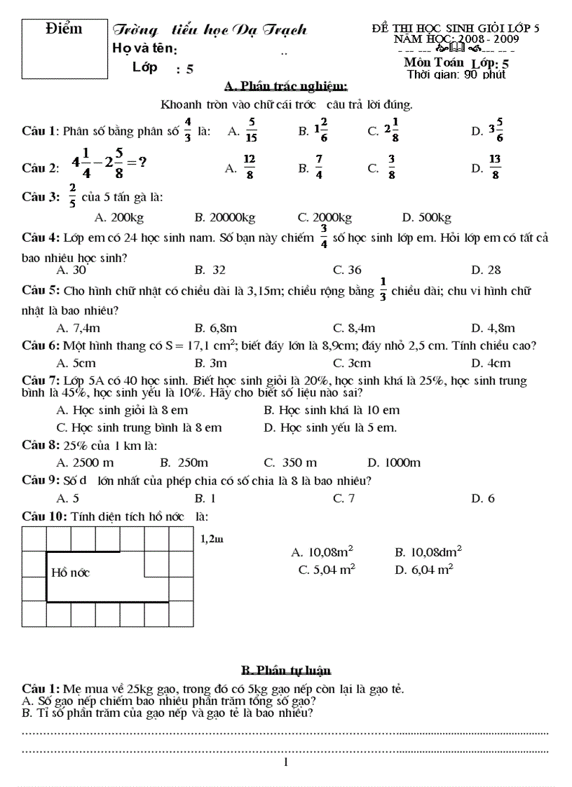 Đề BDHSG Toán 5 9