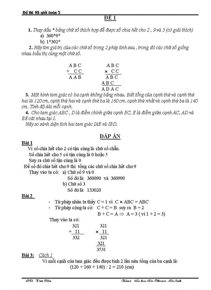 Đề BDHSG Toán 5 11